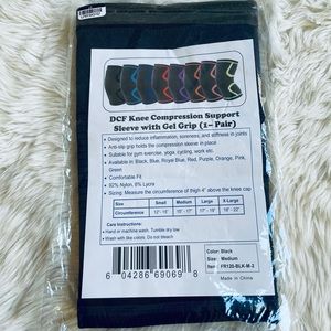 DCF Knee Compression Support Sleeve Medium Black